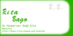 rita bago business card