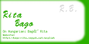 rita bago business card